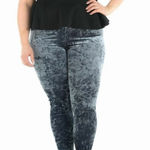 Torrid silver Crushed Velvet Leggings in Photo 2