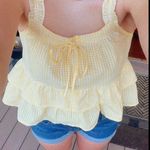 Francesca's Yellow Baby Doll Top Photo 0