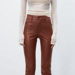 ZARA Brown Leather Pants Photo 0