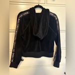 Juicy Couture BRUNETTE X Juicy Coutue THE LABEL  Black Velour Zip-Up Jacket Photo 1