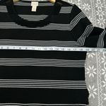 New  Textured‎ Stripe Dress Black & White Size Medium Chico's Size 1 Photo 10