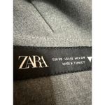 ZARA Women's Gray Straight Leg High Waisted Pleated Trousers Dress Pants Size XS Photo 3