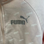  Womens L Sweatshirt Peach 1/2 Zip White Puma Pattern Pullover Athletic‎ Photo 2