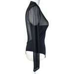 SER.O.YA Brandi Bodysuit in Black Large New Womens Long Sleeve Mesh Top Photo 5