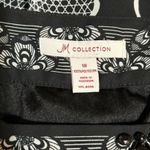 JM Collection  Embellished Square Neckline‎ Floral Black White Blouse Size 18 Photo 2