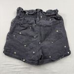 Love, Fire Juniors Love Fire Black Floral Denim Jean Shorts Size Small Stretch Photo 2