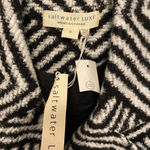 Saltwater Luxe NWT  geometric pea coat jacket pockets black/white/grey. Small Photo 1