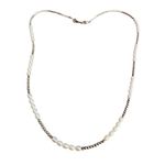Vintage Dainty Freshwater Pearl Sterling Silver Necklace Hook Clasp Collar 18" Photo 0