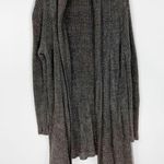 Barefoot Dreams CozyChic Lite Montecito Cardigan in Heathered Loden Carbon Photo 2