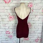 La Femme  29262 ruched mini dress in dark berry Photo 5