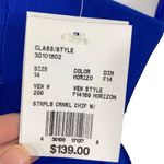 David's Bridal Womens Bridesmaid Party Dress Chiffon Layered Skirt Blue Size 14 Photo 8