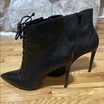 ALDO Black Stiletto Ankle Booties with Lace-Up Detail Photo 0