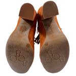 BCBGirls Inkie’s Brown Suede Fringe Roper Style Ankle Boots Side Zip Round Toe Photo 10