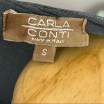 Carla Conti Gray Silk Dress Sheer Lace Overlay S Photo 4