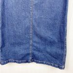 Faded Glory Vintage Y2K  Denim Maxi Skirt Size 4 Flap Pocket Back Slit Dark Wash Photo 3