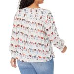 Nic+Zoe  Relaxed-fit Perk Up Coffee Cup Print Blouse, Size XL New w/Tag Retail Photo 2