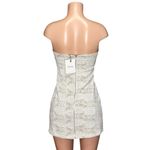 With Jean WITH JÉAN Mirabel Corset Mini Dress, White Lace, Medium Photo 6