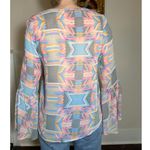 Show Me Your Mumu  Sheer Patterned Longsleeve Blouse Size Small Photo 2