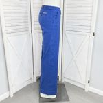 Anthropologie Level 99  Linen Blend Flare Leg Chino Pants Blue Size 26 Trouser Photo 2