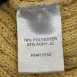 it's our time  Yellow Metallic Ribbed Button Down V Neck Tank Top Womens Medium Photo 5