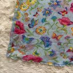 Avon Intimates Slip Dress Floral Butterfly Mesh Nightgown Sleepwear Sheer Sz M Blue Size M Photo 4