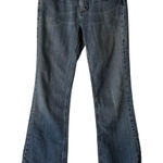 Vigoss  USA Y2k Jeans 7/8 Bootcut Flare Blue Denim Embroidered Low Rise Pants Photo 0