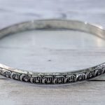 Vintage Bracelet Silver Tone Bangle 8" Photo 2