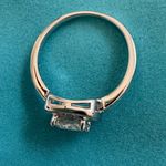 Solid Silver 1.0ct Moissanite Halo Ring Size 6 Photo 3