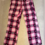 PINK Women size XS shade of pink pijama pants with pocket plaid dog print Photo 0