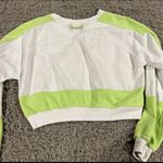 Without Walls White and Neon Green Sweatshirt Photo 2