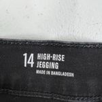 a.n.a  new approach Size 14 High Rise Jeans Jeggings Black Raw Cut Hem Button Up Photo 5