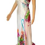 David's Bridal Artsy Corset Satin Beaded Formal Prom Wedding Floor Length Dress Photo 1