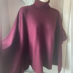 Trina Turk  100% Merino Wool Asymmetrical Maroon Sweater‎ Photo 1