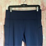Fabletics Deep Navy Blue Oasis PureLuxe High-Waisted Legging 7/8 Length Photo 3
