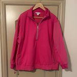 Athleta Triumph Hybrid Half Zip Pink Large Photo 1