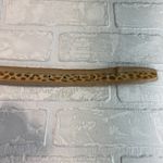 Carlisle  Belt Womens Small Beige Leopard Print Pony Hair Leather Trim Buckle S Photo 6