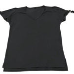 NYDJ  size S short sleeve basic black tshirt with cute ties at the sleeve GUC Photo 0