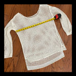 White longsleeves crochet coverups with Photo 5