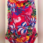 Caribbean Joe  Women’s Swimsuit One-Piece Tropical‎ Print Size 14 Photo 7