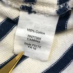 Madewell  Shift Dress Women's Small Cream Navy Stripe 100% Cotton Tee 3/4 Sleeves Photo 9