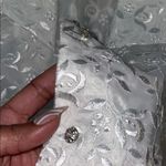 Vintage MSK White Blazer with Elegant Lace Detailing Photo 10