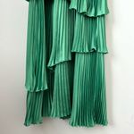 Abercrombie & Fitch  TIERED PLEATED MIDI dress in green spruce Size: XS Tall Photo 12