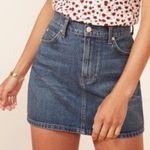 Reformation  Ella Jean Mini Skirt - Wash Sequoia Photo 0