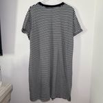 Time and Tru Women's Black White Striped Cotton T Shirt Dress Size‎ Large Size 12 Photo 3