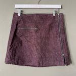 BLANK NYC 100% Leather Suede Zipper Mini Skirt - 27 Photo 0