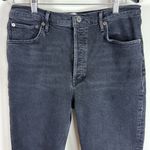 AGOLDE  Hogh Rise Riley Crop in Washed Black Button Fly Size 32‎ Photo 7