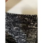Talbots Dress Womens 16W Black White Marled Fabric Faux Leather Trim Classy Photo 6