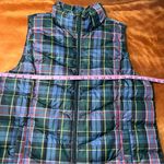 Lands' End 600 fill Down Puffer Vest XL full zip winter green purple yellow Photo 7
