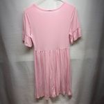 VIISHOW Pink Ruffle Sleeve Babydoll Dress Women's Size S Casual Loungewear Photo 5