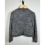 Talbots  Black Tweed Knit Open Front Blazer Cardigan Jacket Womens Size M Petite Photo 4